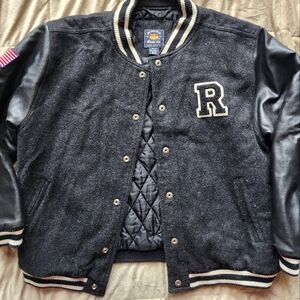 Leather letterman Jacket